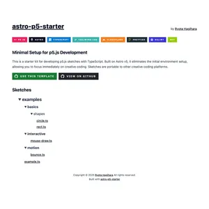 p5.js + TypeScript の開発環境を Astro でつくりました